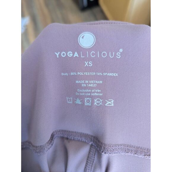 Yogalicious Lux‎ High Rise Ankle Length Leggings Pants Women's XS Purple Yoga - Picture 3 of 6